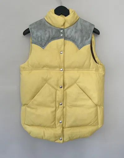 Pre-owned Calvin Klein 205w39nyc X Raf Simons Special Ordered Lamb Leather Yellow Vest