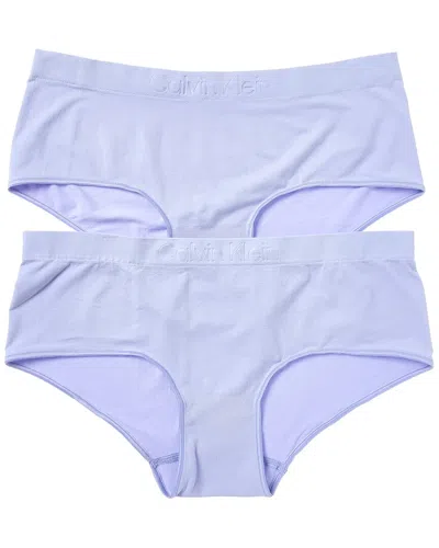 Calvin Klein 2pk Bonded Flex Boyshort In Blue