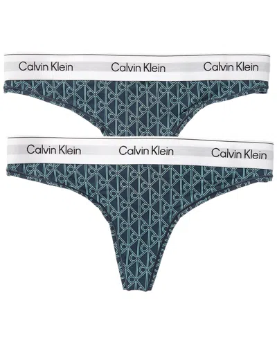Calvin Klein 2pk Thong In Green