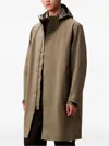Calvin Klein 3-in-1 Hooded Buttoned Coat In Brown