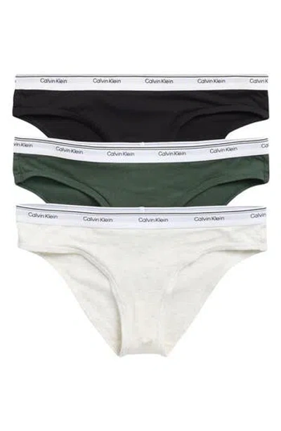 Calvin Klein 3-pack Balance Bikinis In Multi