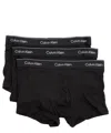 Calvin Klein 3-pack Low Rise Microfiber Trunks In Black