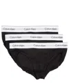 Calvin Klein 3 Pack Briefs Elastic Waistband In Black