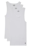 Calvin Klein 3-pack Classic Cotton Tanks In White
