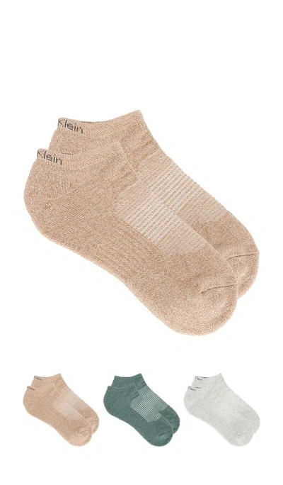 Calvin Klein 3 Pack Cushion Recycled No Show Socks