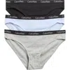 Calvin Klein 3-pack Hashtag Rib Knit Bikini Briefs