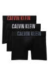 Calvin Klein 3-pack Intense Power Microfiber Boxer Briefs In Black
