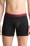 Calvin Klein 3-pack Low Rise Microfiber Stretch Boxer Briefs In Q84 Black W/bl