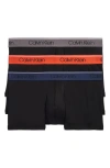 CALVIN KLEIN 3-PACK LOW RISE MICROFIBER STRETCH TRUNKS