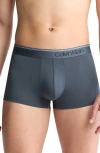 Calvin Klein 3-pack Low Rise Microfiber Stretch Trunks In Hemisphere