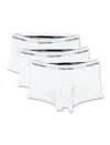 Calvin Klein 3 Pack Low Rise Trunks In White