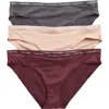 Calvin Klein 3-pack Luxe Assorted Bikinis In Multi