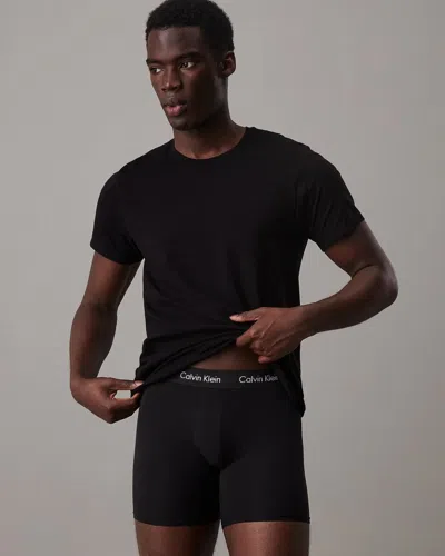 Calvin Klein 3 Pack Mens Crew Neck T-shirts In Black
