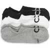 Calvin Klein 3-pack Micro Cushion No-show Socks In Grey Heather/white/black