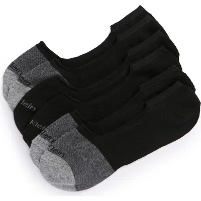 Calvin Klein 3-pack No-show Socks In Black/charcoal Heather