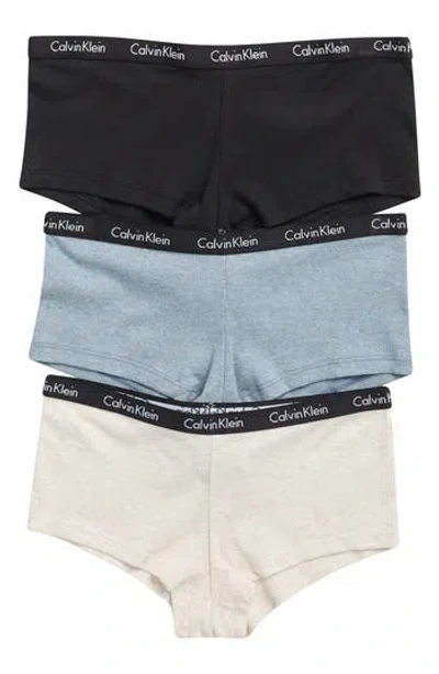 Calvin Klein 3-pack Rib Knit Boyshorts In Multi