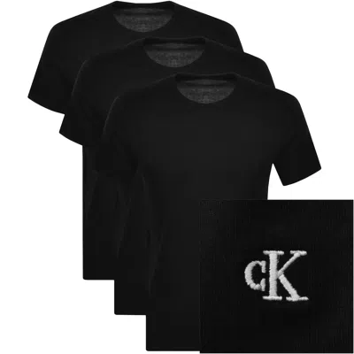 Calvin Klein 3 Pack T Shirts Black