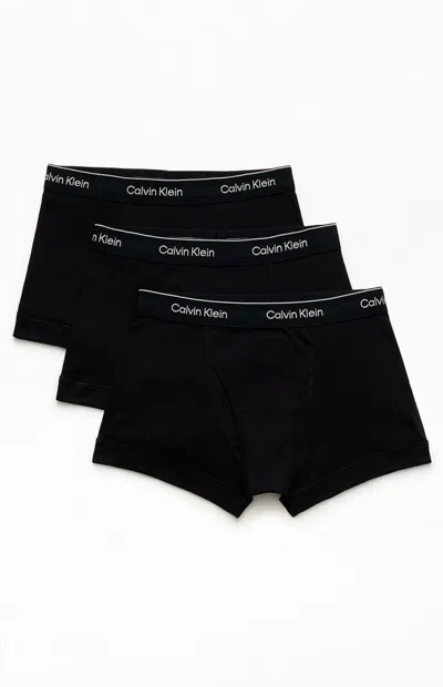 Calvin Klein 3 Pack Trunk Boxer Briefs In Black