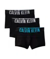 Calvin Klein Intense Power 3 Pack Trunks In Black