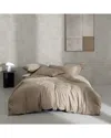Calvin Klein Organic Earth Cotton Sateen Duvet Cover Set In Brown