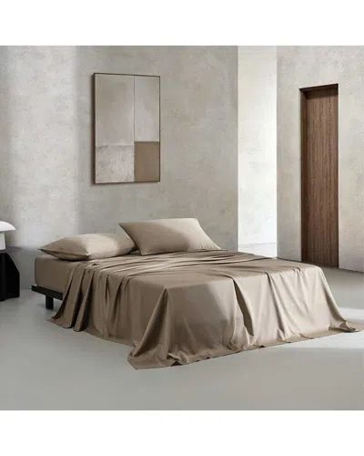 Calvin Klein 300 Thread Count Organic Earth Solid Cotton Sateen Sheet Set