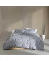 Calvin Klein 300 Thread Count Wildflower Cotton Sateen Duvet Cover Set In Blue