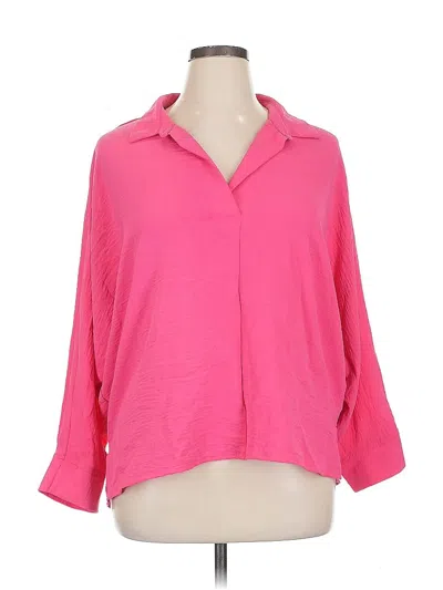 Calvin Klein 3/4 Sleeve Blouse In Animal Print