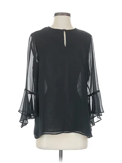 Pre-owned Calvin Klein 3/4 Sleeve Blouse In Black