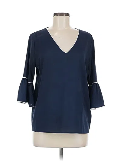 Pre-owned Calvin Klein 3/4 Sleeve T-shirt In Blue