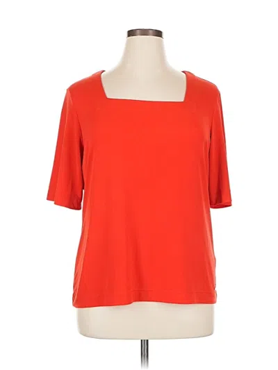 Pre-owned Calvin Klein 3/4 Sleeve T-shirt In Red