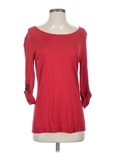 Pre-owned Calvin Klein 3/4 Sleeve T-shirt In Red