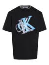 Calvin Klein 3d Monogram Tee T-shirt In Blue