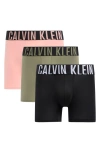 Calvin Klein 3-pack Intense Power Microfiber Boxer Briefs In Multi