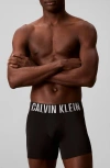 Calvin Klein 3-pack Intense Power Microfiber Boxer Briefs In Black