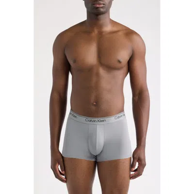 Calvin Klein 3-pack Microfiber Boxer Briefs In Convoy/dot Dark Saph/pl Air
