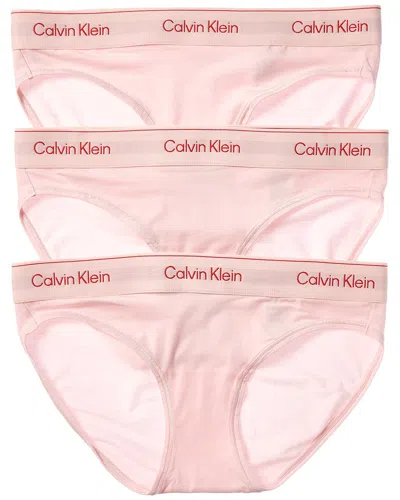 Calvin Klein 3pk Bikini In Pink