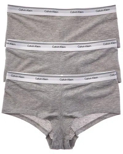 Calvin Klein 3pk Boyshort In Gray