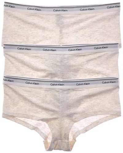 Calvin Klein 3pk Boyshort In Gray