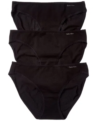 Calvin Klein 3pk Form Bikini In Black