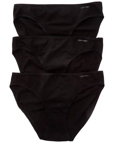 Calvin Klein 3pk Form Bikini In Black