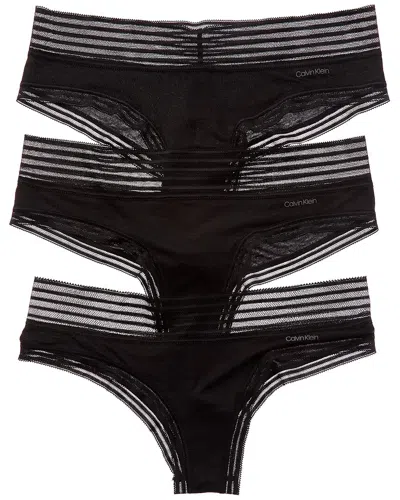 Calvin Klein 3pk Hipster In Black