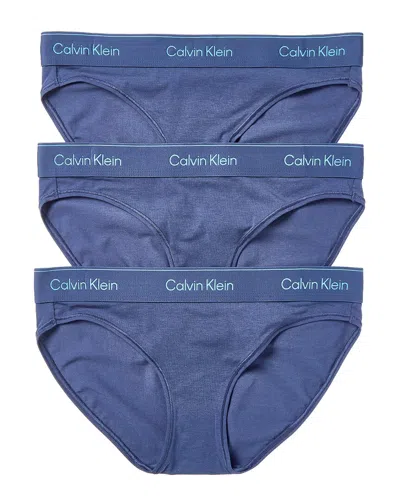 Calvin Klein 3pk Icon Bikini In Blue