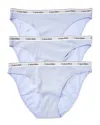 Calvin Klein 3pk Modern Logo Bikini In Blue