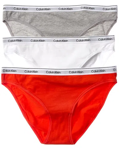 Calvin Klein 3pk Modern Logo Bikini In Multi