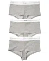 Calvin Klein 3pk Rib Boyshort In Gray