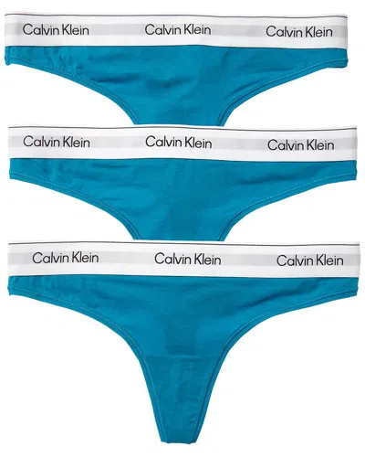 Calvin Klein 3pk Thong In Blue