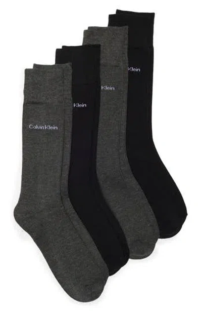Calvin Klein 4-pack Assorted Dress Socks In Multi