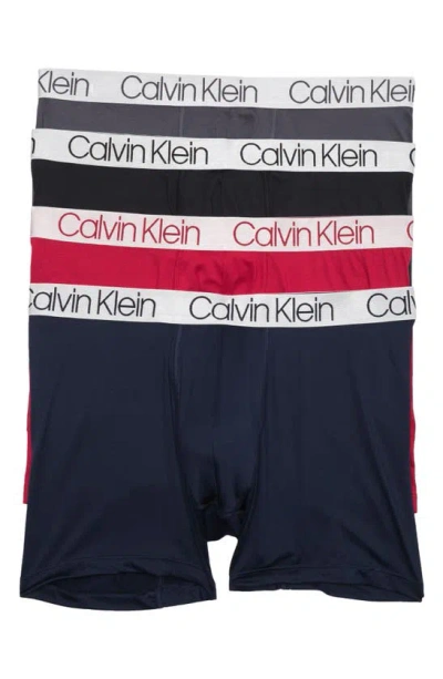 Calvin Klein 4-pack Boxer Briefs In 0gb Sco/gre/sho