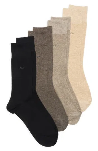 Calvin Klein 4-pack Knit Dress Socks In Multi