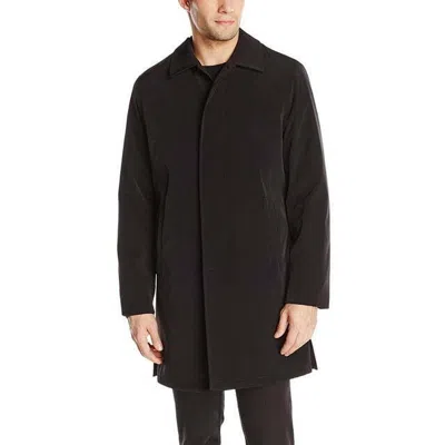 Pre-owned Calvin Klein 44xl 44 X-long  Big Tall Single Breasted Raincoat W/remov Liner In Black